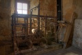 Hölzernes Uhrwerk im Turm der katholischen Kirche